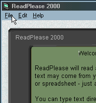 Menu in real-time